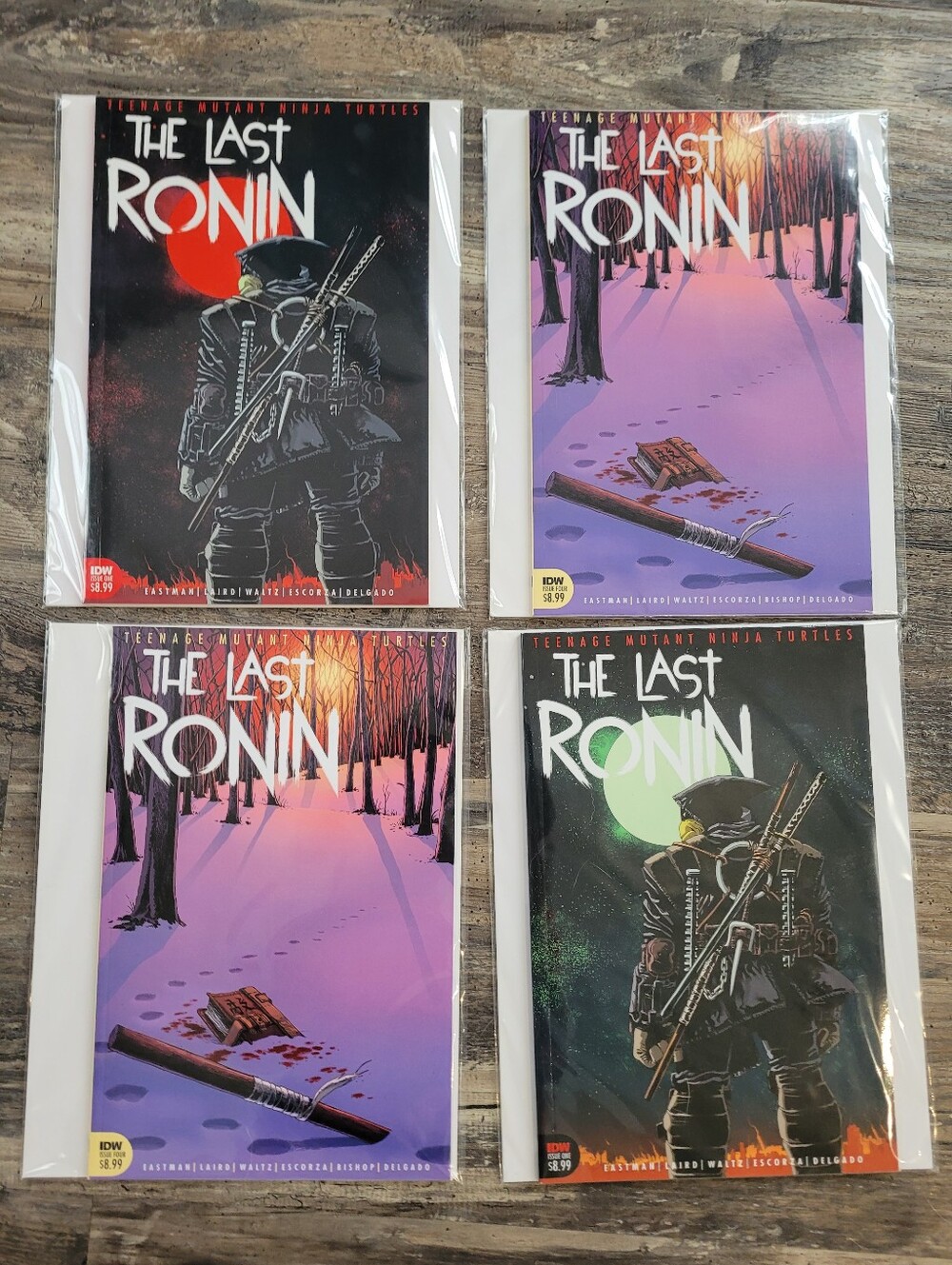 Lot of 4 TMNT THE LAST RONIN #1 and #2 comic books